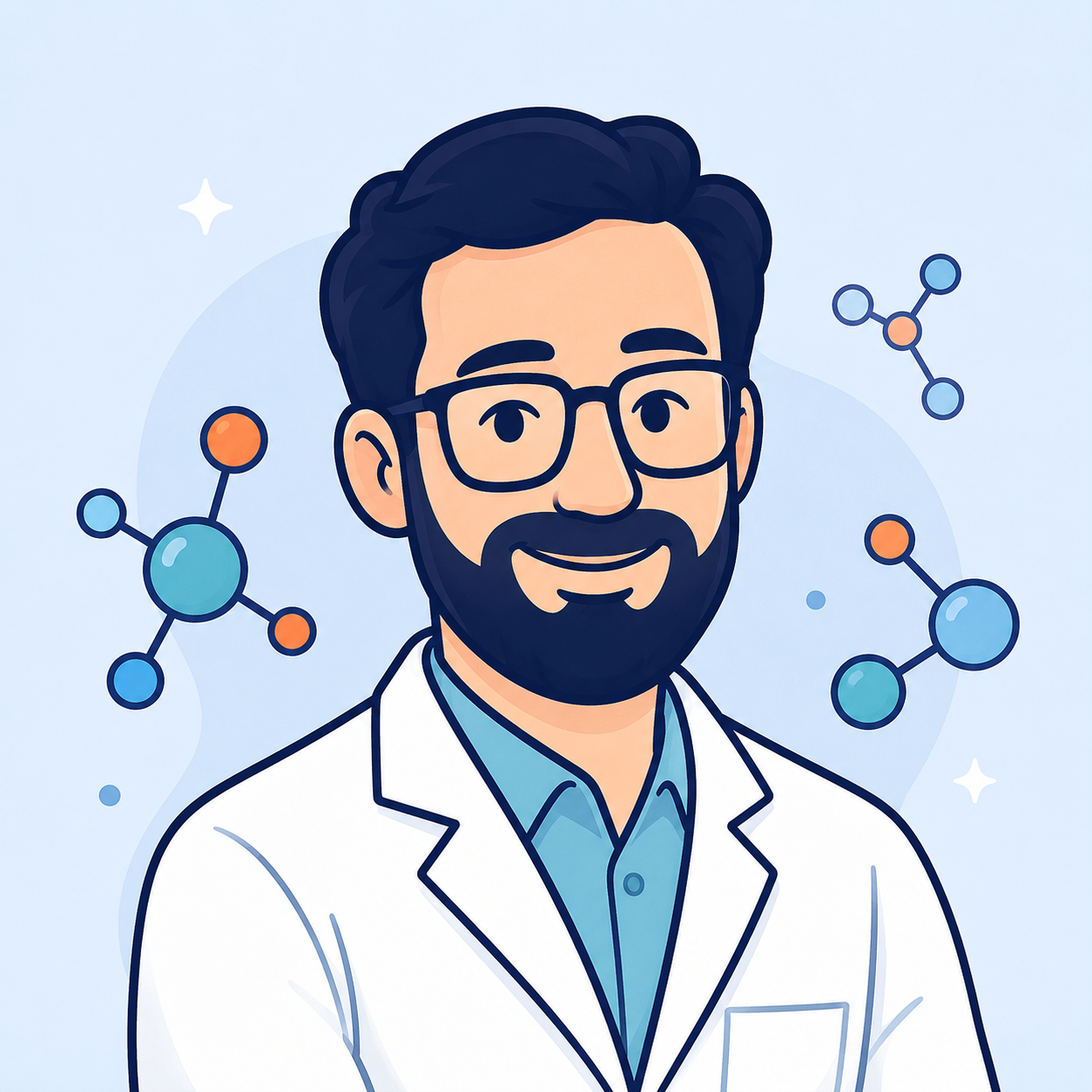 Illustrated portrait of Dr. C